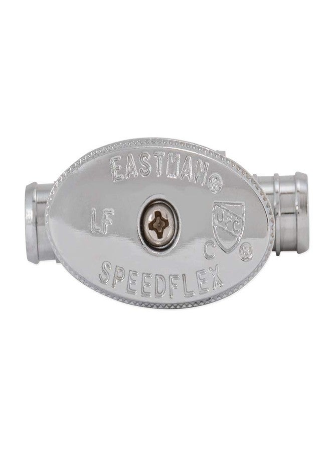 Eastman Quarter-Turn Straight Stop Valve, 1/2 Inch Crimp PEX x 1/2 Inch PEX, Chrome Plated, 10725LF - Image 4