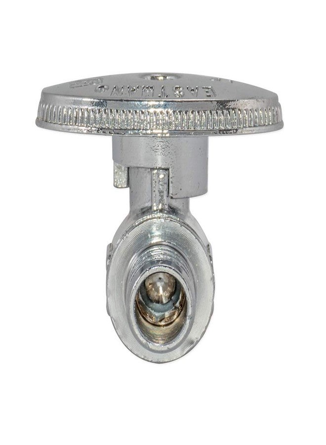 Eastman Quarter-Turn Straight Stop Valve, 1/2 Inch Crimp PEX x 1/2 Inch PEX, Chrome Plated, 10725LF - Image 3