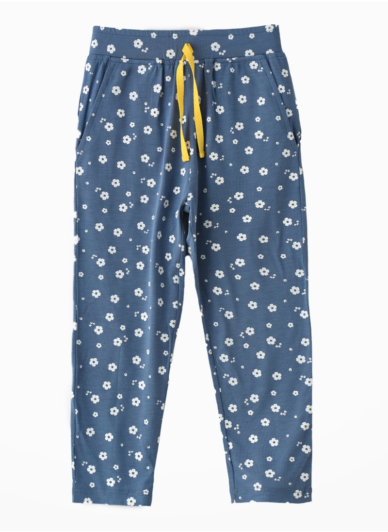 Jelliene - Knit Aop Harem Pants With Contrast Drawstring - Image 1