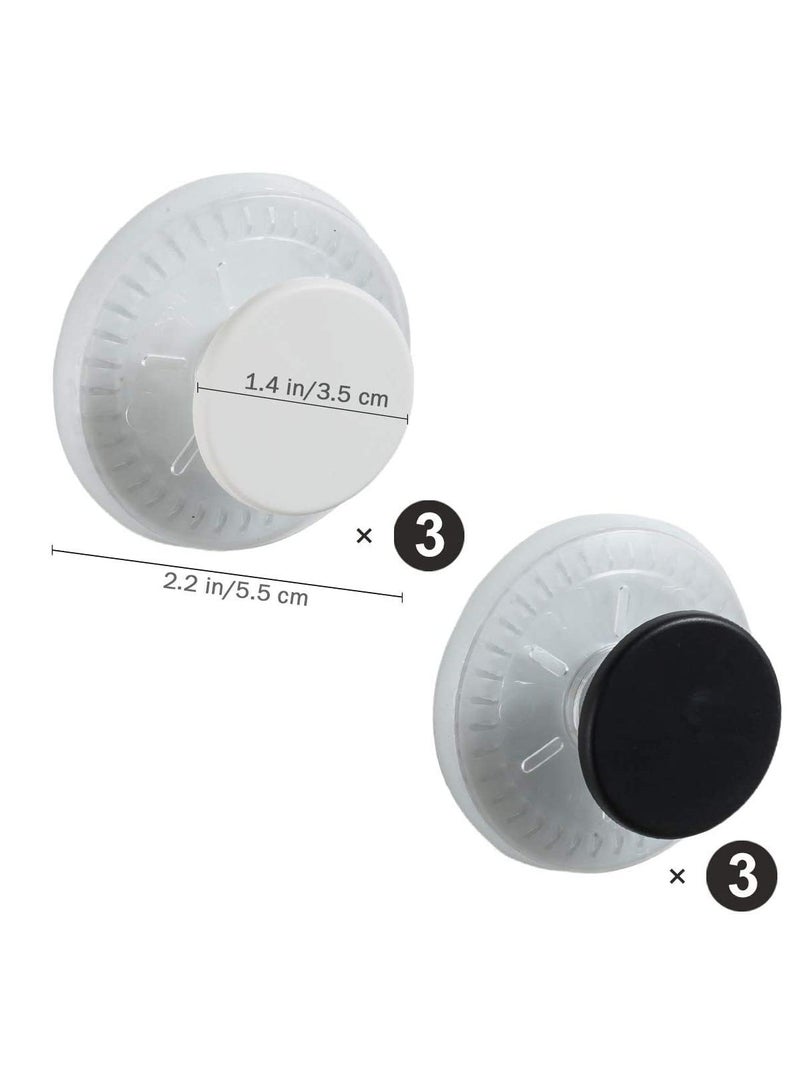 Heavy Duty Suction Cup Hooks - Versatile Black  White Hangers for Bathroom, Garden, Glass Door, Window, Wall - Ideal for Towels, Wreaths - 6 Pack - Easy Install, Weather Resistant - Image 4