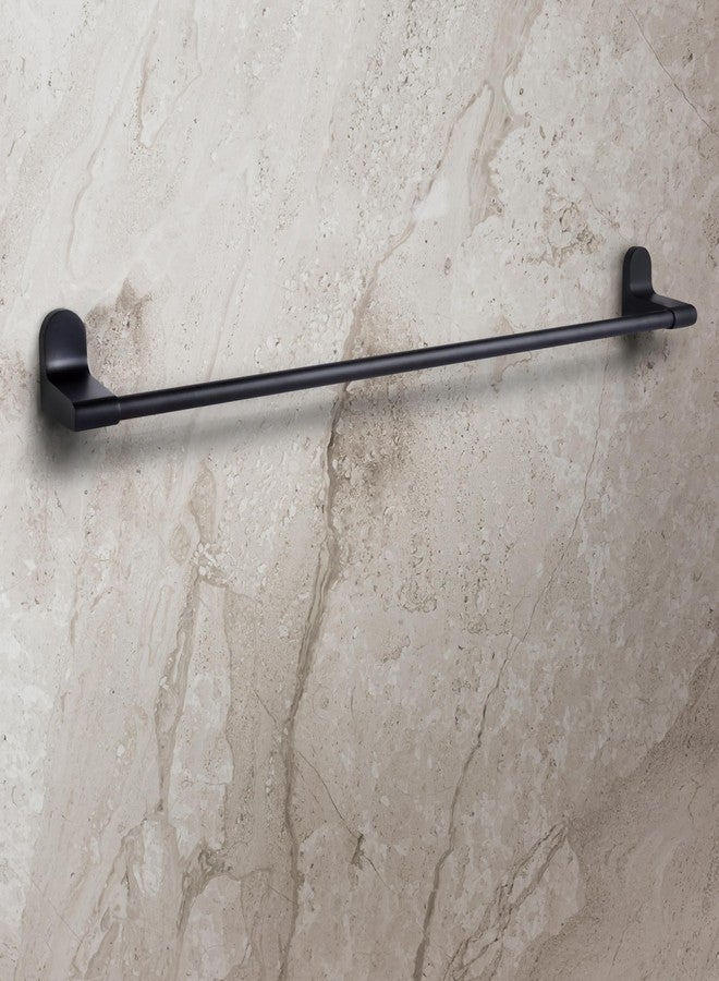 Canarm LYLA MBK 24-Inch Towel Bar - Sophisticated Matte Black Aluminum, Sleek & Durable Wall-Mount Design, Ideal for Contemporary Bathrooms - Image 3
