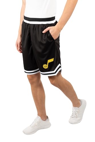 Ultra Game NBA Official Mens Supreme Basketball Training Shorts Unisex Utah Jazz Black Medium - Image 3