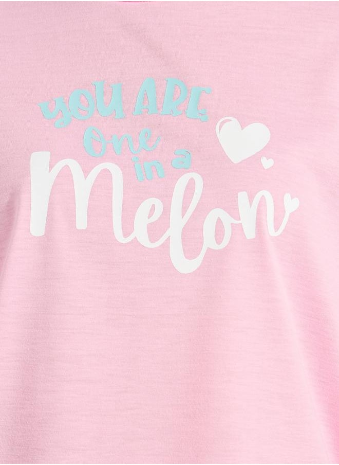 Styli - One In A Melon Graphic Drop Shoulder T-Shirt & Shorts Set - Image 1
