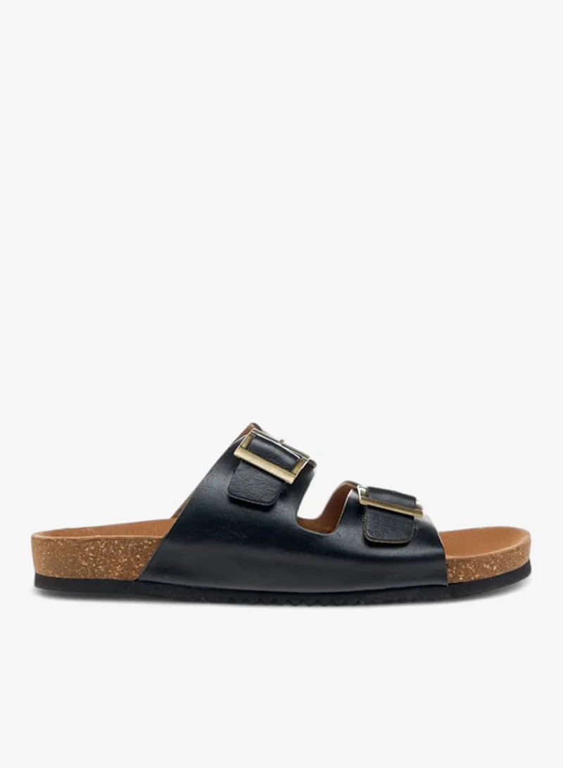 Paprika Women's Buckle Accent Slip-On Sandals