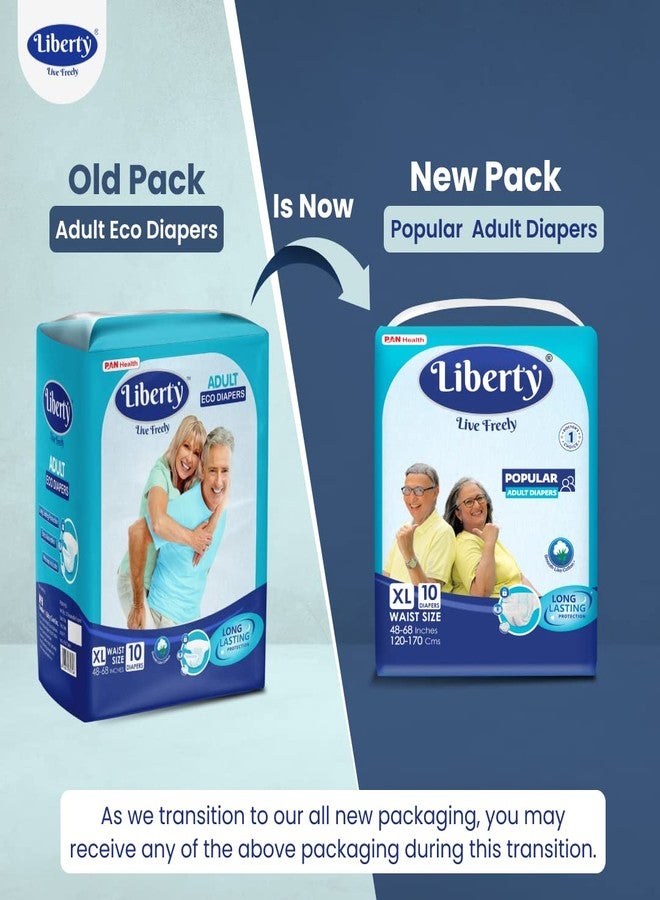Liberty Adult Diaper, Extra Large (10 count) (120-170 Cms || 48-68 Inch) - Image 2