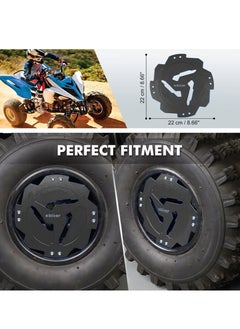 General Pair of Rear Wheel Hub Guard Protector for Yamaha RAPTOR 700R 700 2014-2021 YFZ450R 2014-2021 YFZ450 2017, Black  - Image 2