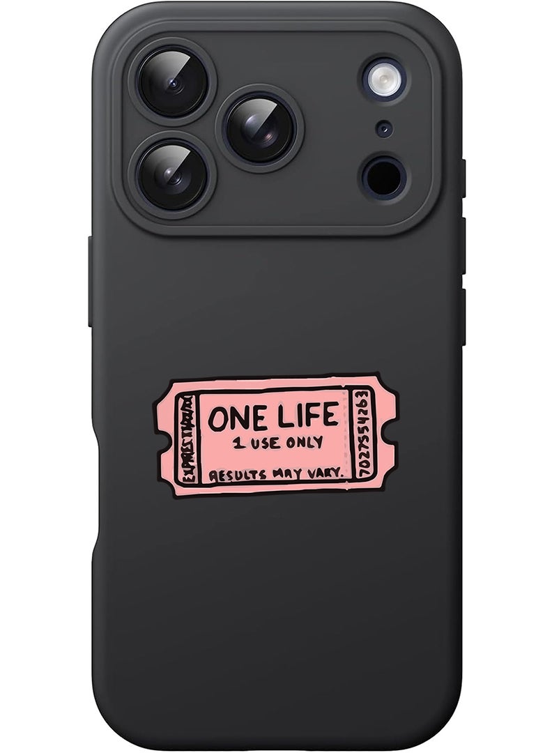 Theodor Protective Slim Fit Case Liquid Silicone Cover with Full Body Protection Anti-Scratch Shockproof Case For Apple iPhone 17 Pro Max (Black) One life - Image 1