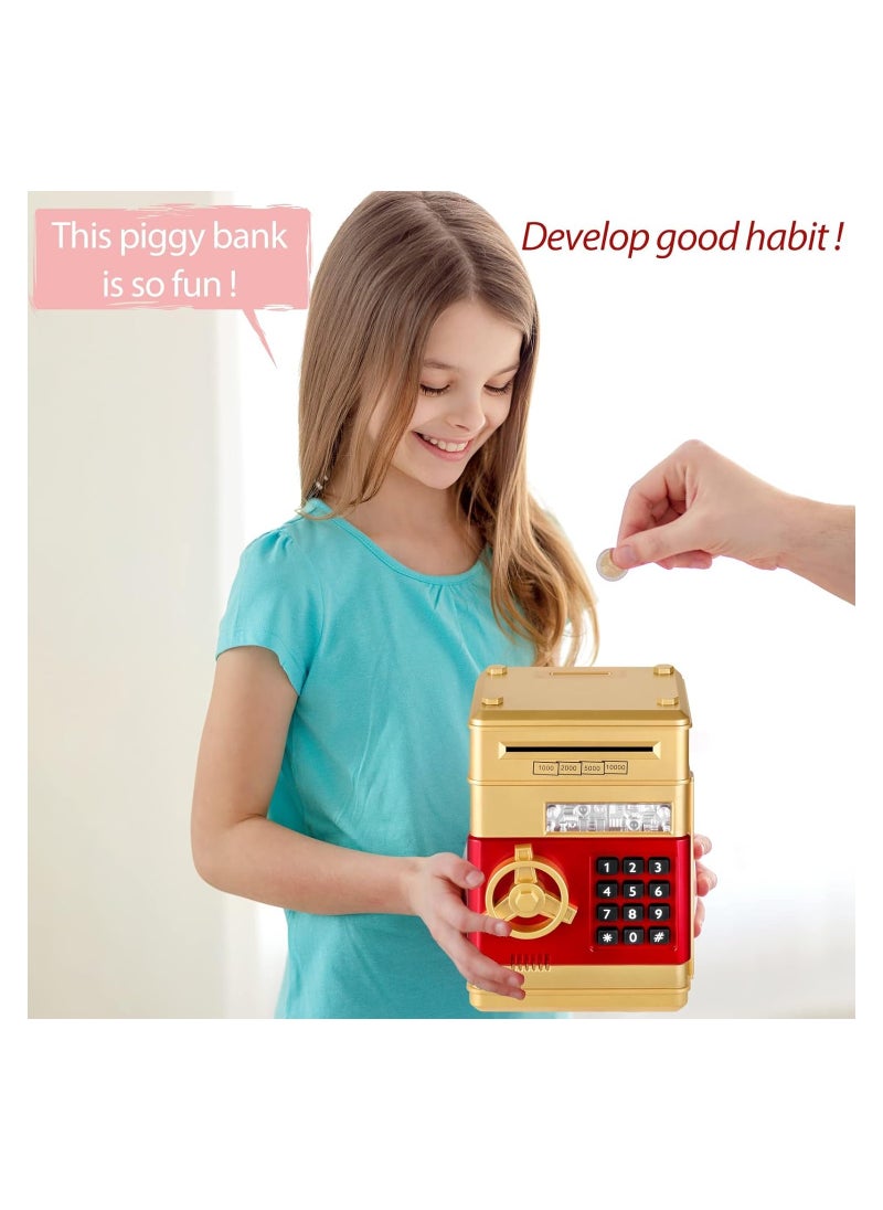 VIO Electronic Password Money Bank Mini Cartoon Safe Bank Box for Kids Cash & Coin Saving Habit Secure Piggy Bank Gifts for Boys Girls Pretend Play Educational Durable Fun Design  - Image 5