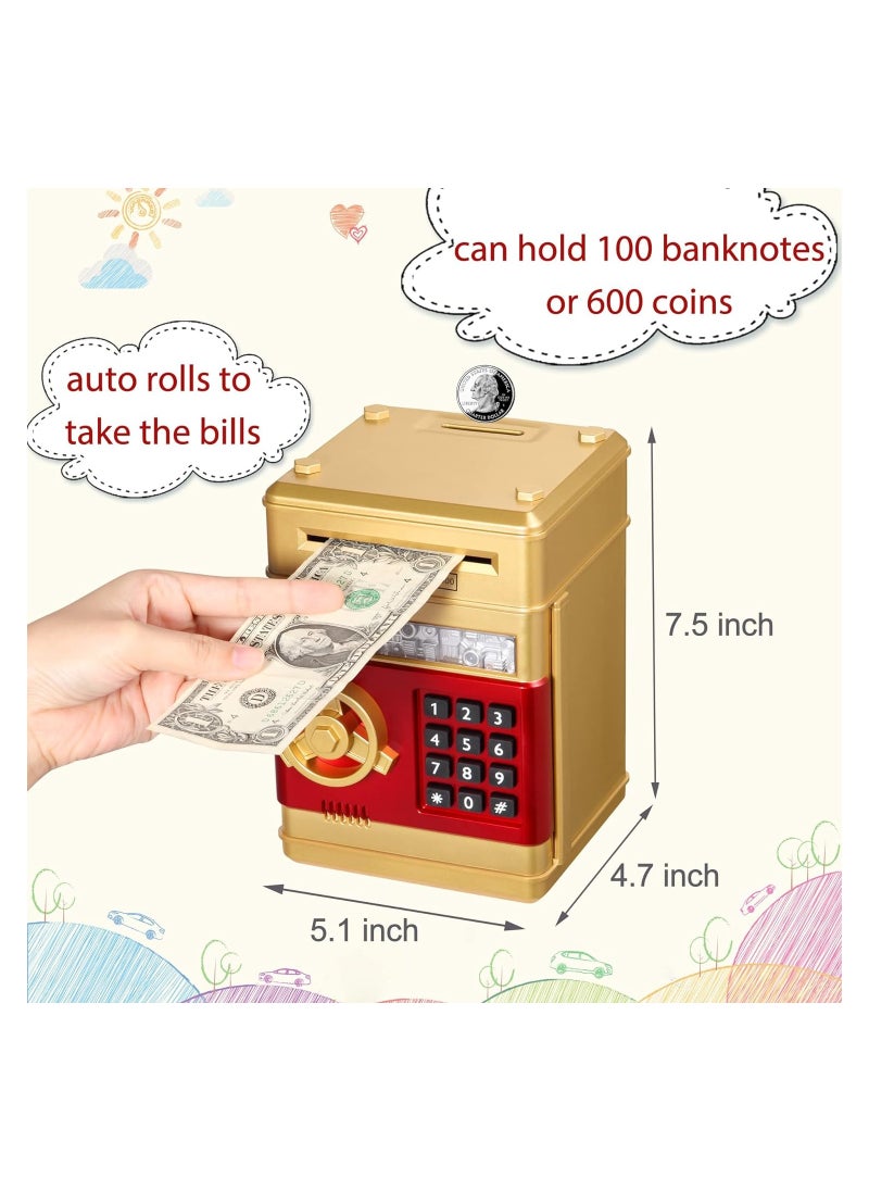 VIO Electronic Password Money Bank Mini Cartoon Safe Bank Box for Kids Cash & Coin Saving Habit Secure Piggy Bank Gifts for Boys Girls Pretend Play Educational Durable Fun Design  - Image 4
