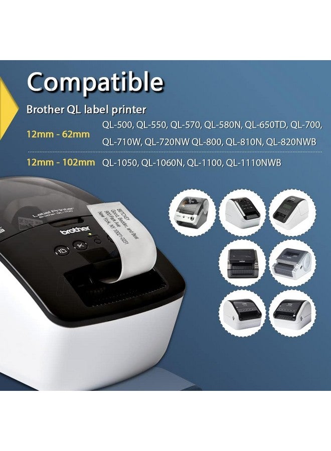 بيتكي استبدال ملصقات العناوين متعددة الأغراض المتوافقة لـ Brother Dk1204 (0.66 بوصة × 2.1 بوصة) تستخدم مع طابعات ملصقات Brother Ql [10 بكرات/4000 ملصق] - Image 3