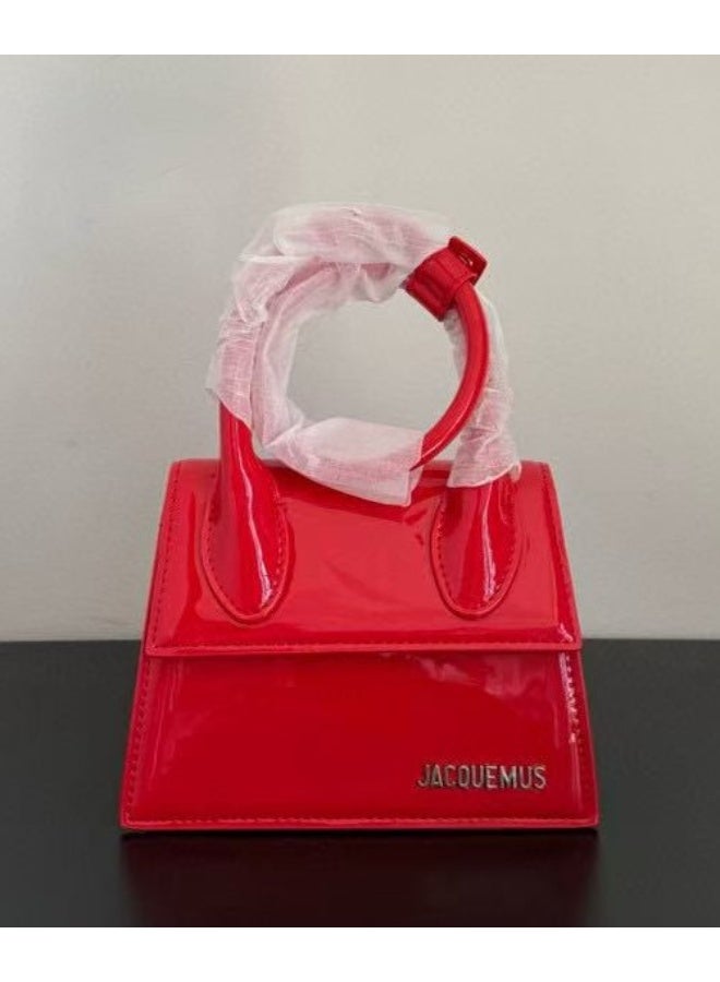 JACQUEMUS Le Chiquito Long Handbag Leather Flap Long With Crossbody Strap (RED)