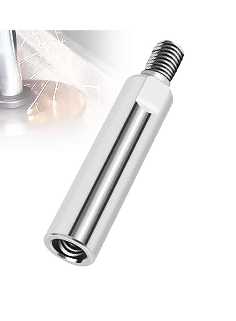 Angle Grinder Extension Rod,  M10 Thread Polishing Machine Adapter Lever, Angle Grinder Extension for 100 Type Angle Grinder/Polisher (1, Sliver) - Image 1