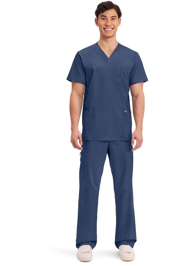 Cherokee Workwear Revolution WW670 Men's V-Neck Utility Solid Scrub Top - Image 5