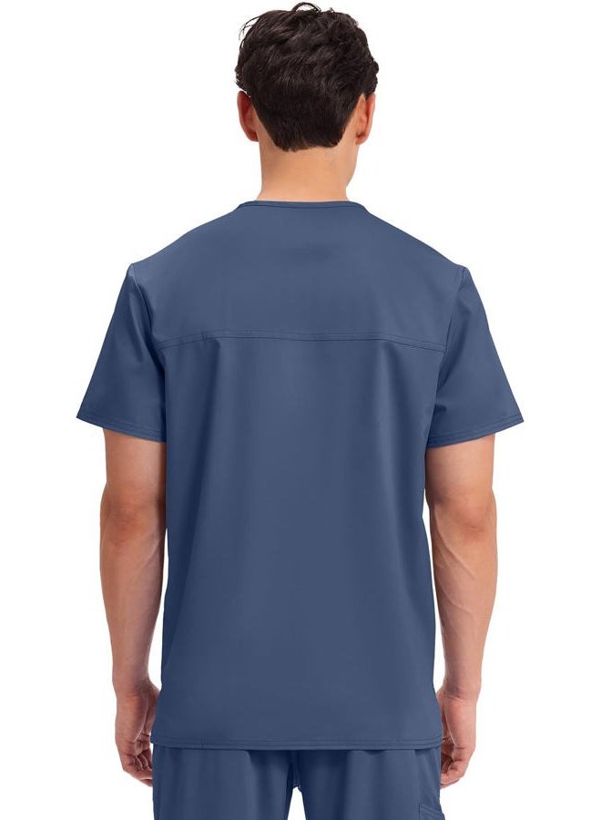 Cherokee Workwear Revolution WW670 Men's V-Neck Utility Solid Scrub Top - Image 3