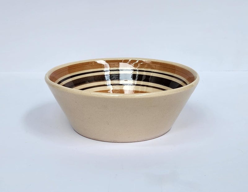Handcrafted Ceramic Soup Bowl 17 oz For Cereal Salad Pasta Soup Ramen Serving etc  For Breakfast Lunch and Dinner Set of 6 Earthly Brown - Image 2