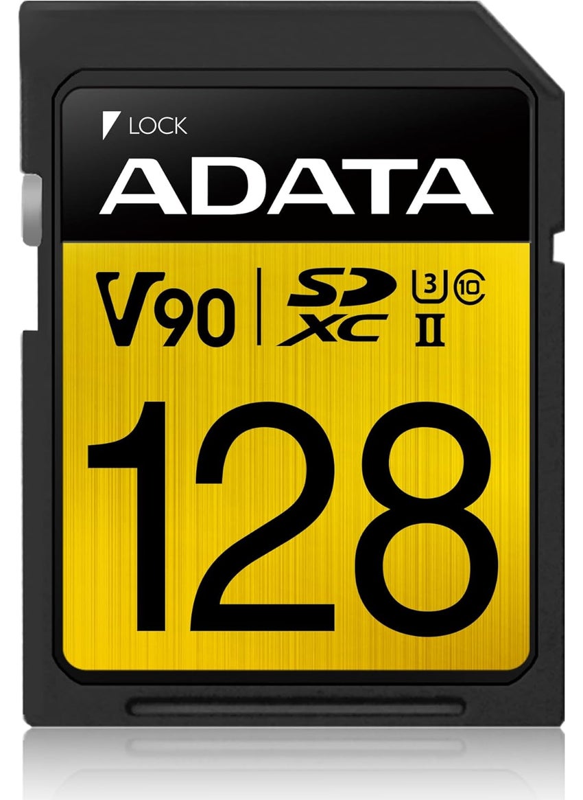 ADATA ADATA Premier ONE 128GB SDXC UHSII U3 Class10 V90 3D NAND 4K 8K Ultra HD 290MBs SD Card ASDX128GUII3CL10C  - Image 3
