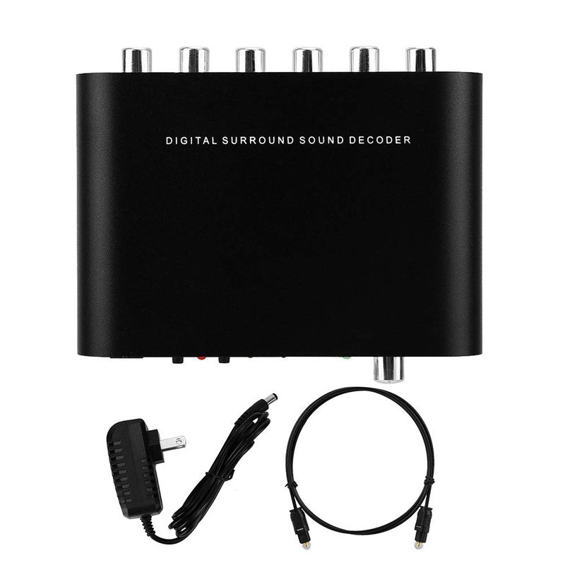 comfrt Strong Digital DTS Channel Decoder, Professional 5.1 Audio Converter Optical Fiber Coaxial Sound Adapter 110-240V - Image 1