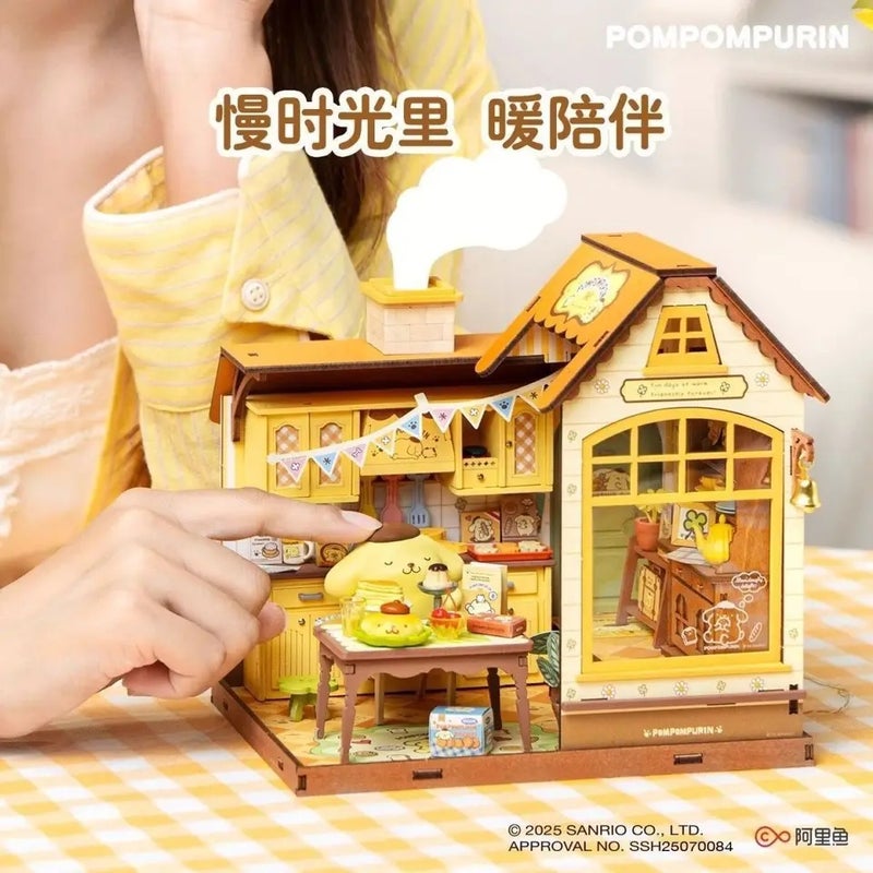 رولايف أحجية ثلاثية الأبعاد Rolife New Micro Scene DIY Puzzle Assembly Wooden Cabin Room Desktop Decoration Festival Exquisite Gifts, Roof 6446746 - Image 4