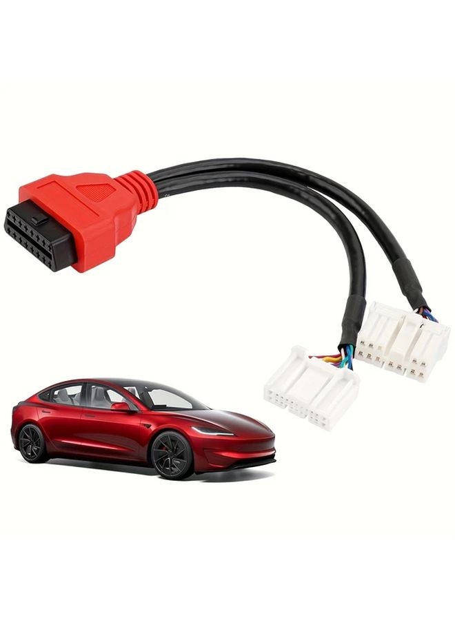 1pc Tesla OBD2 Scanner Adapter Cable 20 12 Pin to 16 Pin OBDII Connector - Image 2