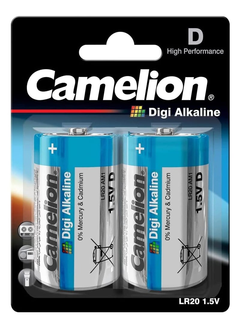 Camelion Camelion LR 20 D Mono Digi Alkaline Battery (Pack of 2) 48 Packs  - Image 2