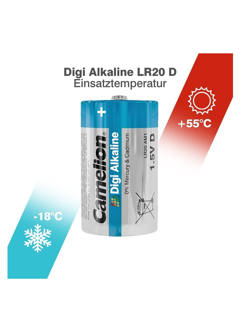 Camelion Camelion LR 20 D Mono Digi Alkaline Battery (Pack of 2) 48 Packs  - Image 3