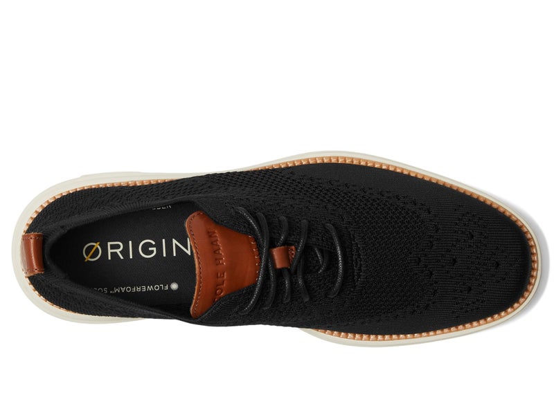 Cole Haan Men's Originalgrand Remastered Stitchlite Oxfords, Black/British Tan/Silver Lining, 10-M US - Image 3