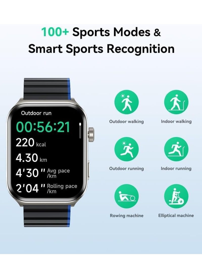 KIESLECT - KIESLECT Ks 2 Calling Smart Watch - black , include blue strap - Image 1
