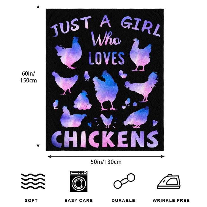 Cute Chick Throw Blanket Black Ultra-Soft Plush Lightweight Portable Cozy Fuzzy Blanket - Machine Washable Plush Throw Blanket for Movie Nights Travel Farm Lovers Home Decoration Women Gifts - Image 2