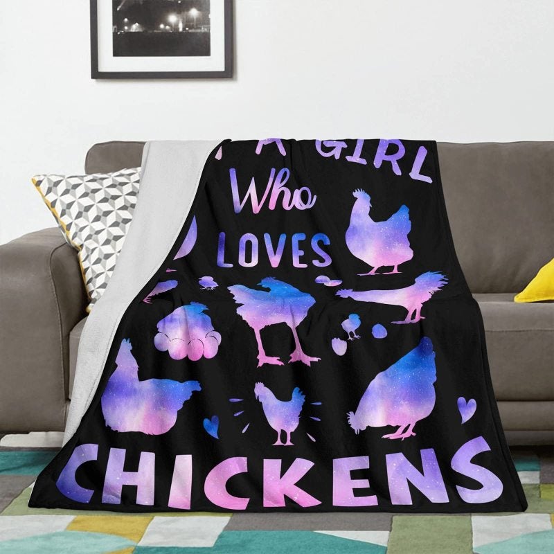 Cute Chick Throw Blanket Black Ultra-Soft Plush Lightweight Portable Cozy Fuzzy Blanket - Machine Washable Plush Throw Blanket for Movie Nights Travel Farm Lovers Home Decoration Women Gifts - Image 4