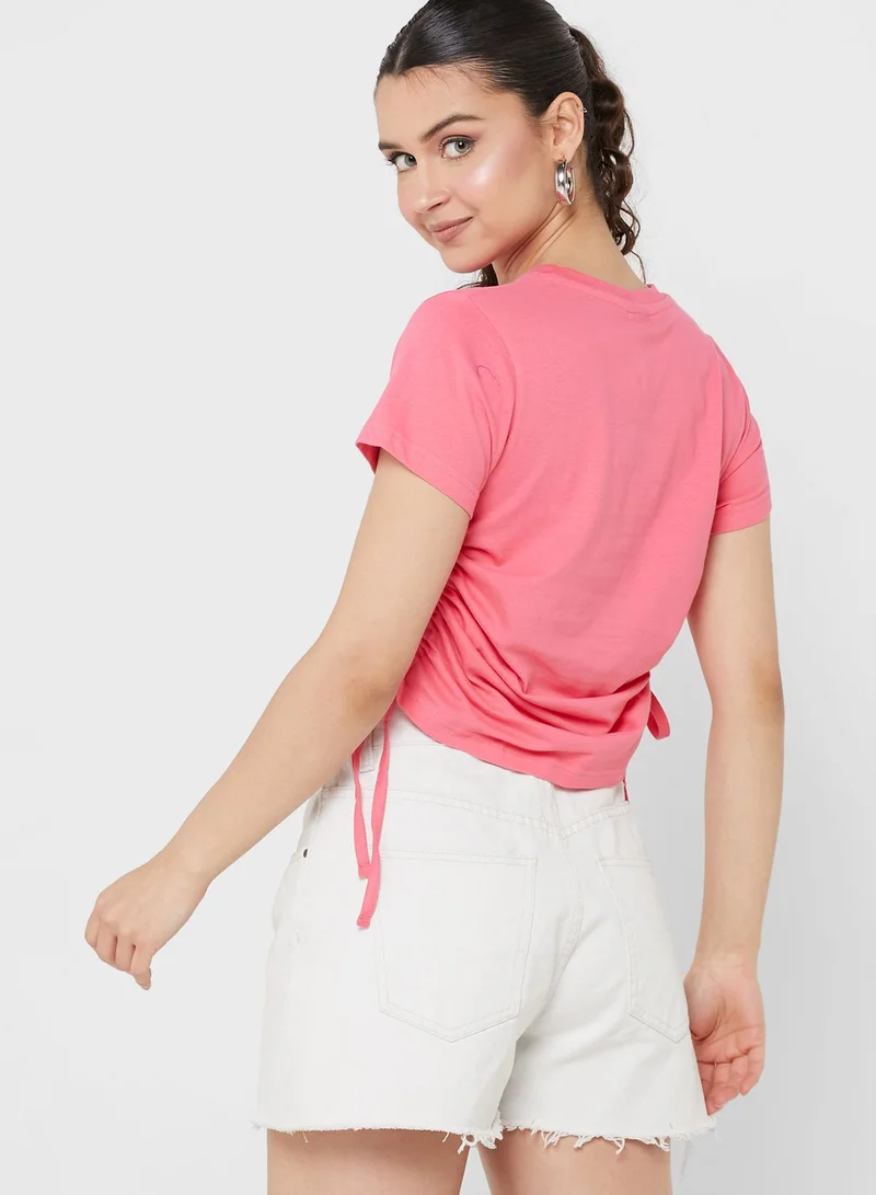 Ginger Basics T-Shirt With Ruching Detail