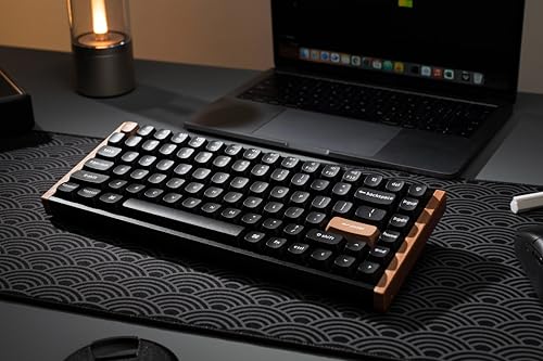 Keychron K2 HE QMK Wireless Gaming Custom Mechanical Keyboard, 2.4 GHz/Bluetooth/Wired 75% Layout Hot-Swappable Programmable RGB Backlit Gateron Magnetic Switches for Mac Windows, Wood Frame-Black - Image 4