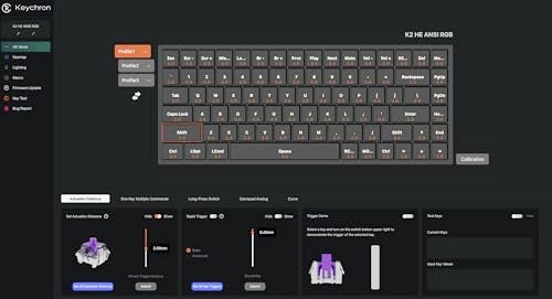 Keychron K2 HE QMK Wireless Gaming Custom Mechanical Keyboard, 2.4 GHz/Bluetooth/Wired 75% Layout Hot-Swappable Programmable RGB Backlit Gateron Magnetic Switches for Mac Windows, Wood Frame-Black - Image 3