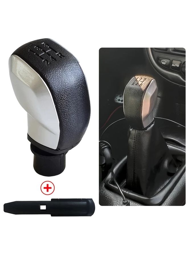 Matt Silvery 5 Speed Gear Shift Knob Compatible With Citroen C2 C3 C4 Saxo Xsara Peugeot 106 107 207 206 306 307 308 301 407 408 406 508 2008 3008 Durable ABS Plastic Adapter Textured Design Enhanced Vehicle Gear Control - Image 5