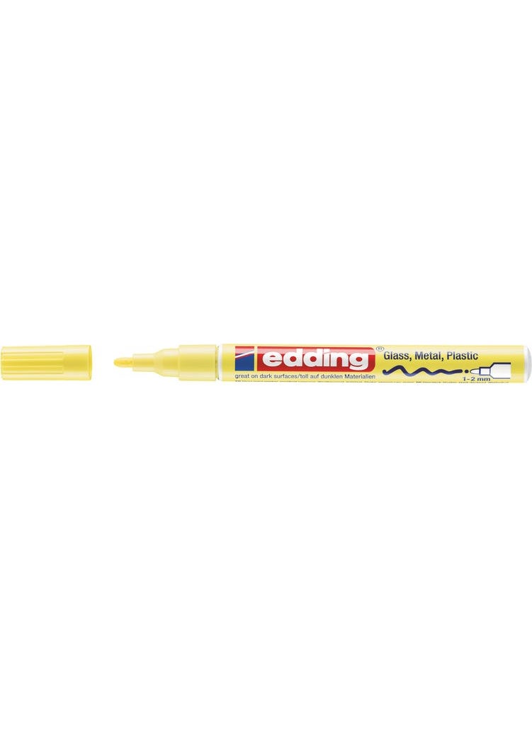 Edding 751 Multi-Purpose Covering Painting Decoration Marker 1-2 mm Pastel Yellow 