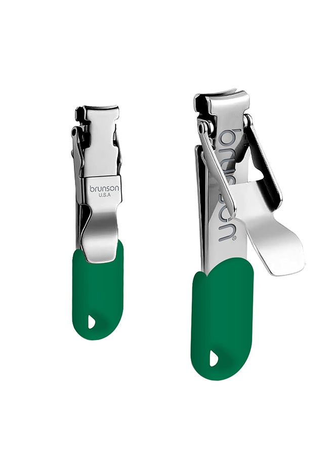 brunson Nail Clipper Stainless Steel Professional Grade Nail Cutter with a Gripped Handle Ideal Manicures with long lasting sharpness for Easy Toenail TrimmingBCNCM2  - Image 1