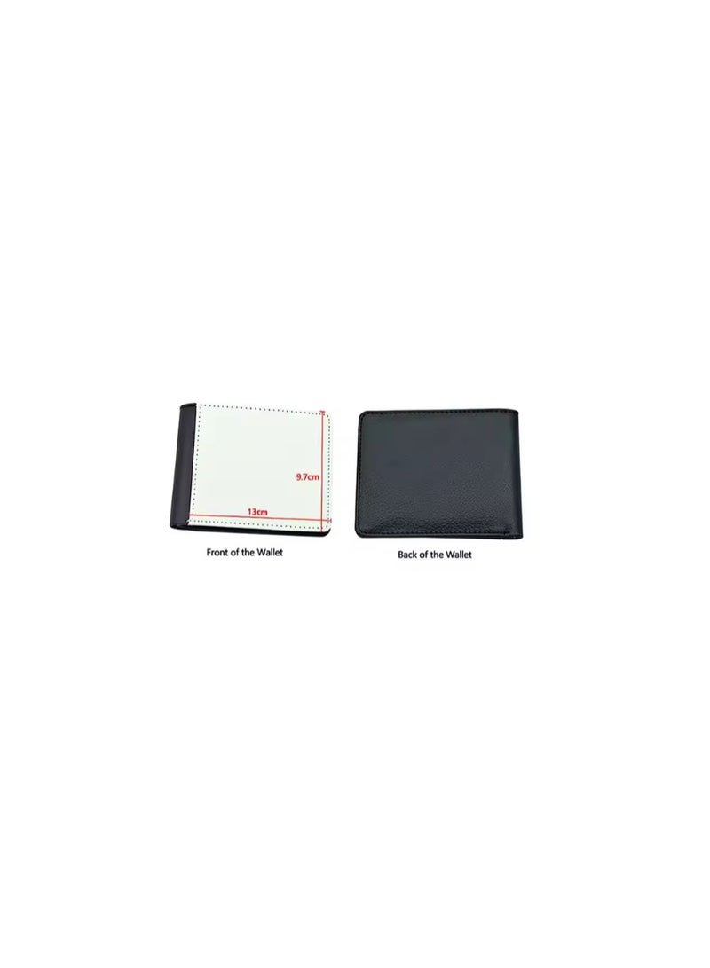 Kalon 2 Pieces Sublimation Heat Transfer Card Holder Wallet  Black and White for Men and Women Gift, Office Work, Travel Wallet  - Image 3