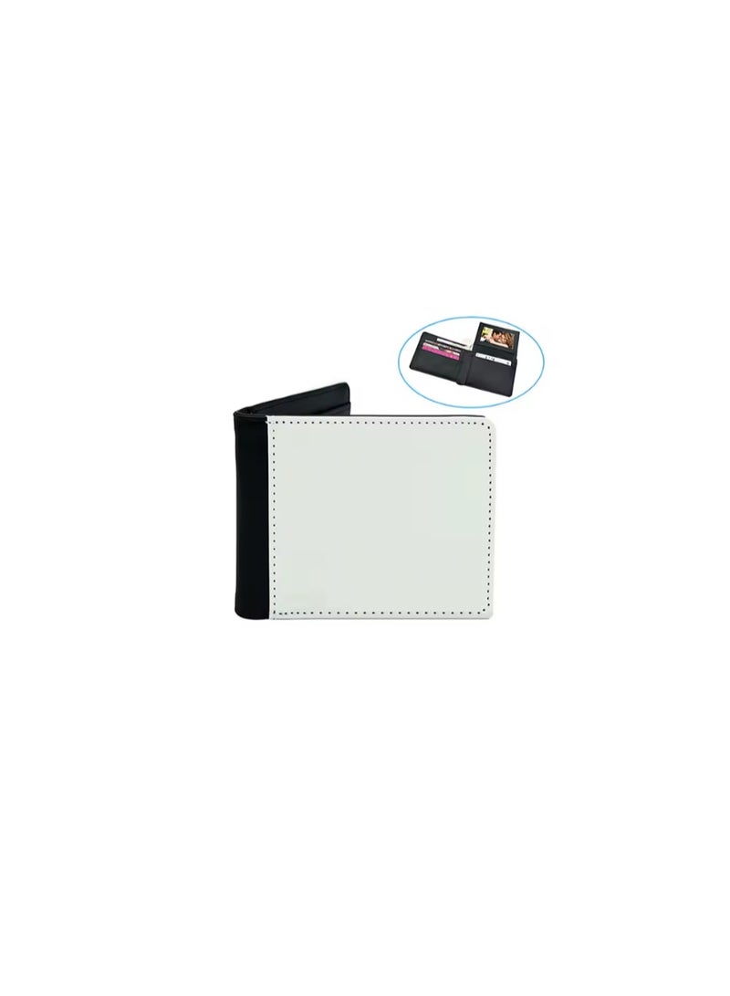 Kalon 2 Pieces Sublimation Heat Transfer Card Holder Wallet  Black and White for Men and Women Gift, Office Work, Travel Wallet  - Image 2