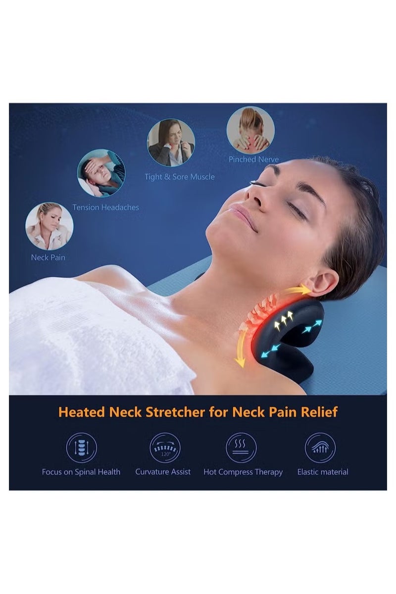 هالامين جهاز تدليك الرقبة لتخفيف آلام الرقبة، وسادة تدفئة للرقبة مع وسادة تدفئة من الجرافين، وسادة تدليك لتخفيف آلام الرقبة، وسادة تدفئة لتخفيف الآلام ومحاذاة العمود الفقري - Image 3