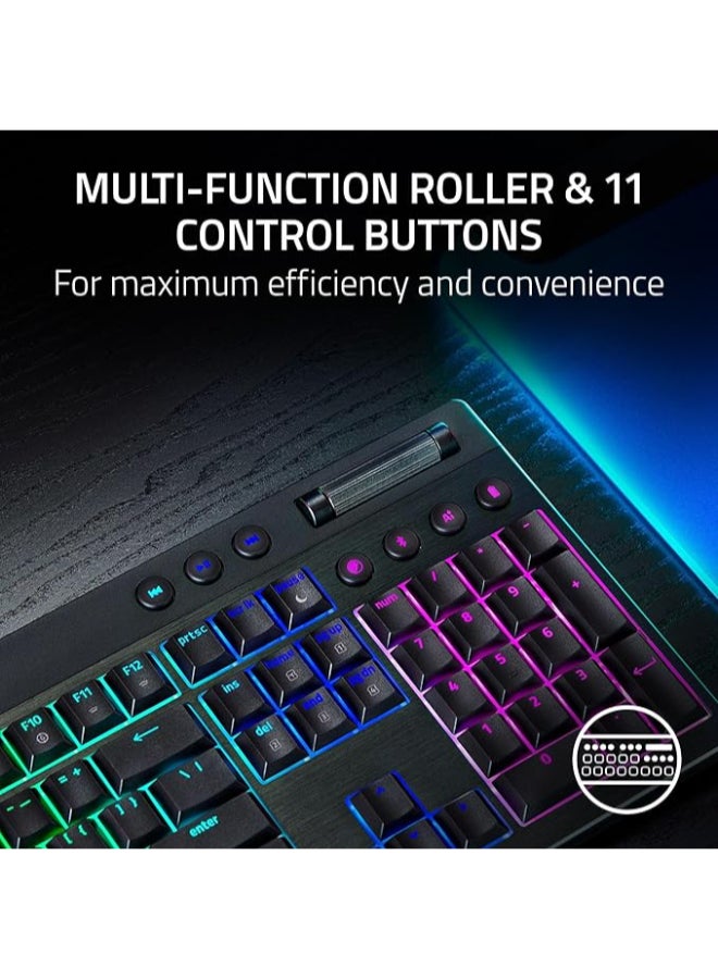 Razer BlackWidow V4 Low-Profile Tenkeyless HyperSpeed Mechanical Gaming Keyboard, English Layout, 1000Hz Polling Rate, Chroma RGB Lighting, Razer Yellow Switch, Tri-Mode, Black | RZ03-05450100-R3M1 - Image 5