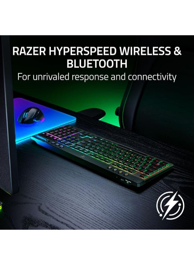 Razer BlackWidow V4 Low-Profile Tenkeyless HyperSpeed Mechanical Gaming Keyboard, English Layout, 1000Hz Polling Rate, Chroma RGB Lighting, Razer Yellow Switch, Tri-Mode, Black | RZ03-05450100-R3M1 - Image 3