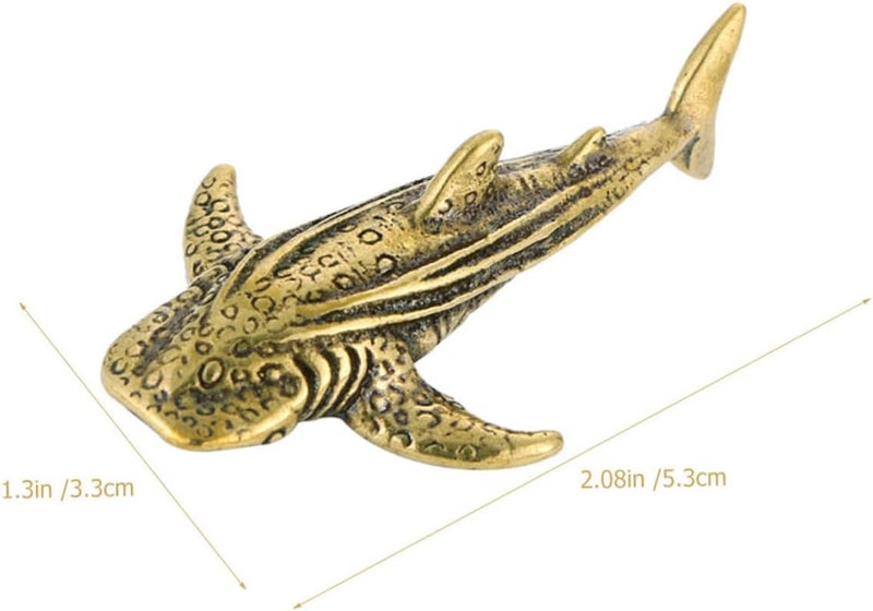 klarako 2pcs Tea Sculpture Shark House Decoration Small Retro Pet For Wealth Fish Rustic Antique Table Home Mini Shelf Amulets Toppers Fengshui Figurine Statues Prosperity Meditation - Image 3