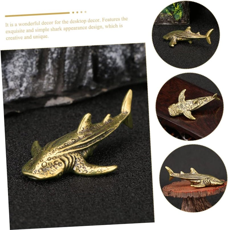 klarako 2pcs Tea Sculpture Shark House Decoration Small Retro Pet For Wealth Fish Rustic Antique Table Home Mini Shelf Amulets Toppers Fengshui Figurine Statues Prosperity Meditation - Image 5