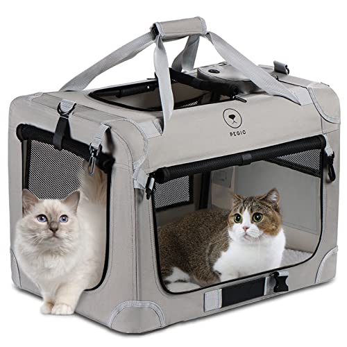 PEGIC Extra Large Cat Carrier for 2 Cats Portable Soft Sided Large Pet Carrier for Traveling Indoor and Outdoor Uses 241616