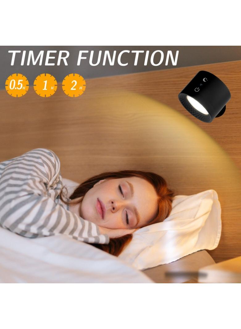Y&D Wall Mounted Lights, RGB Wall Sconces Lamp Rechargeable Battery Operated, 3 Color Temperatures & Dimmable Magnetic 360° Rotation Cordless Light for Bedroom Living Room 1pcs  - Image 4