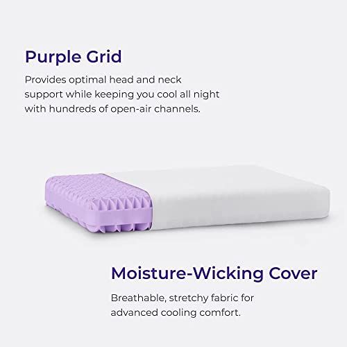Purple Pillow - The Most Supportive Pillow Science Can Dream Up, Adjustable Boosters for Personalized Height, Made with GelFlex Grid, Ergonomic Support, Standard Size - Image 2