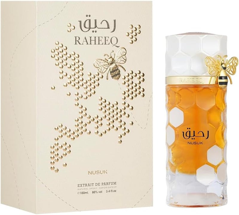 NUSUK Raheeq Perfume for Women - 100ml | Long Lasting Eau De Parfum | Citrus, Gourmand & Vanilla Notes | Sweet Luxury Fragrance - Image 1