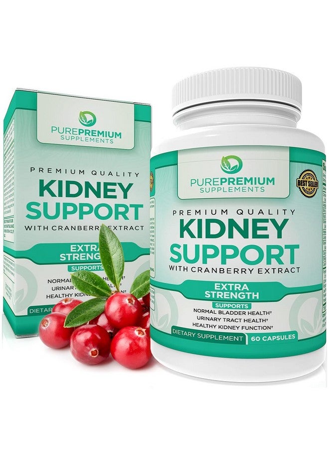 PUREPREMIUM SUPPLEMENTS مكملات بيور بريموم - دعم الكلى مع مستخلص التوت البري والأستراجالوس - مكمل صحة الكلى للجهاز البولي، المثانة، التنظيف، إزالة السموم والإصلاح - 60 حبة توت بري للنساء والرجال - Image 1