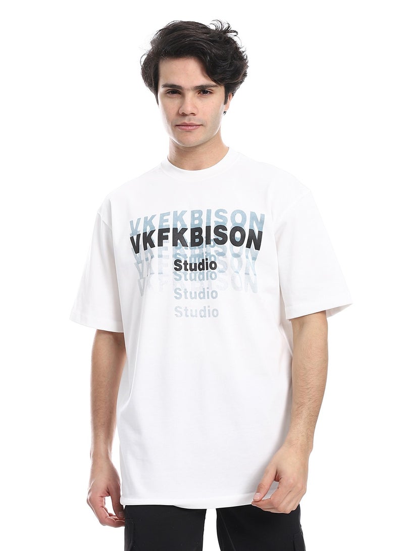 WHITE RABBIT Printed Pattern Comfy Slip On T-Shirt  - Image 1