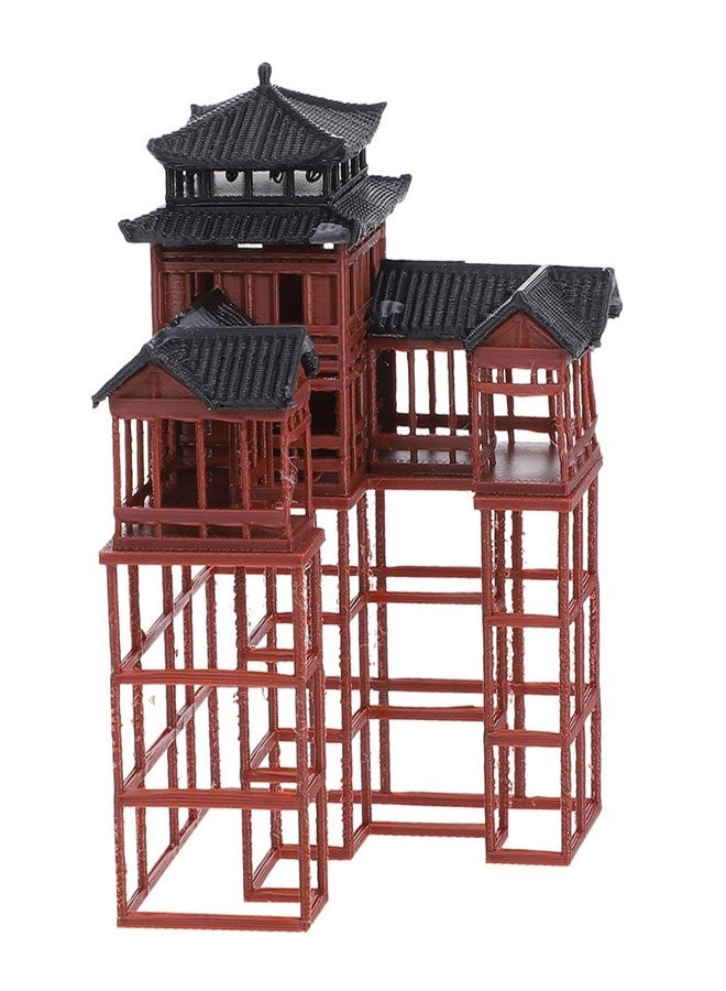 HOOTNEE Mini Pagoda Statue Plastic Hexagon Pavilion Figurine for Zen Garden Aquarium Dollhouse Home Decor for Bonsai Miniature Plants - Image 1