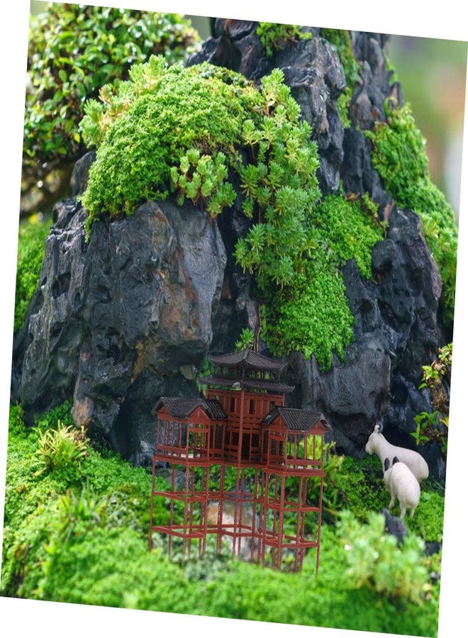 HOOTNEE Mini Pagoda Statue Plastic Hexagon Pavilion Figurine for Zen Garden Aquarium Dollhouse Home Decor for Bonsai Miniature Plants - Image 4